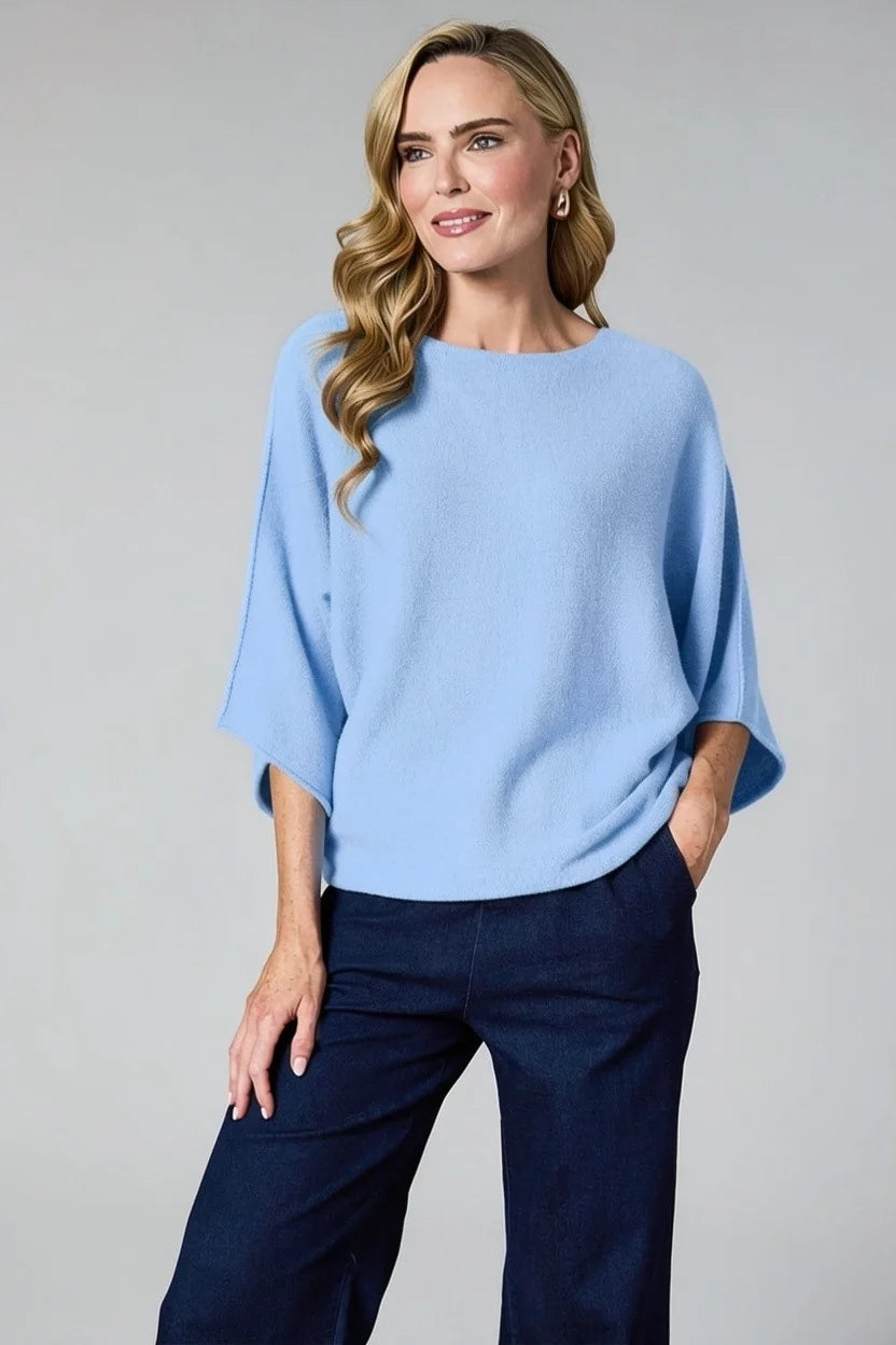 DECK Box Sleeve Sweater Sky Blue