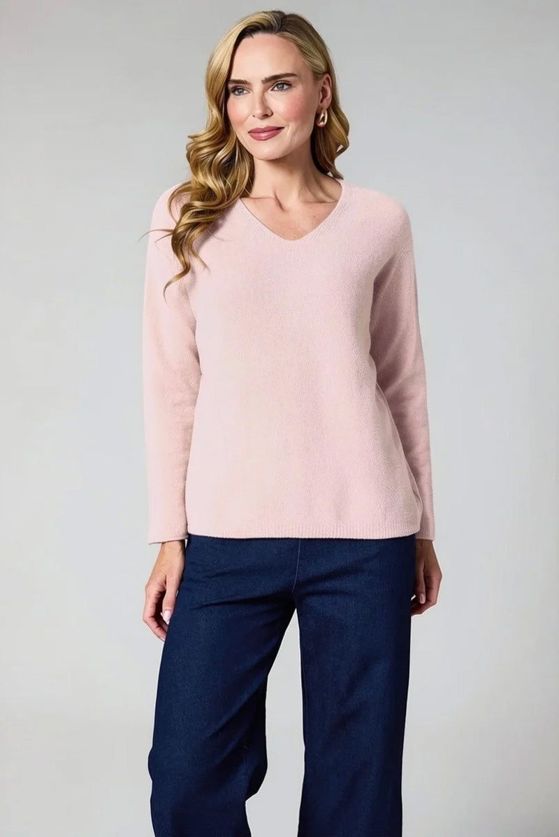 DECK V Neck Sweater Blush