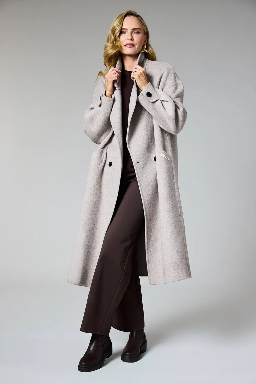DECK Woollen Overcoat Stone