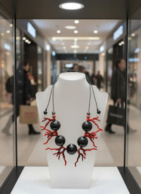 GIST Statement Necklace Red/Black