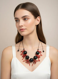 GIST Statement Necklace Red/Black