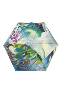 Floral Plant Painting Mini Umbrella With Travel Case