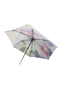 Rose Floral Oil Painting Mini Umbrella With Travel Case