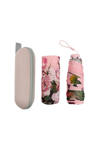 Pink Peonies Mini Umbrella With Travel Case