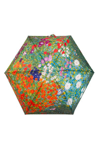 Gustav Klimt Flower Garden Mini Umbrella With Travel Case
