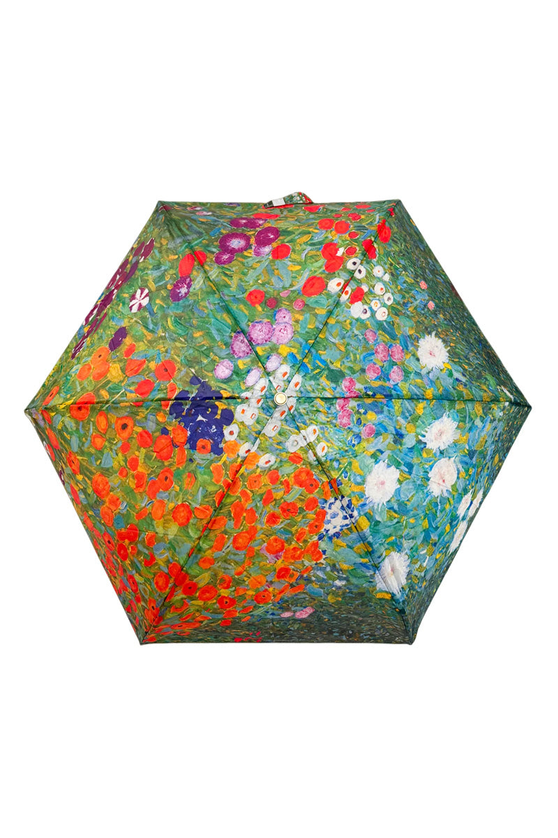 Gustav Klimt Flower Garden Mini Umbrella With Travel Case