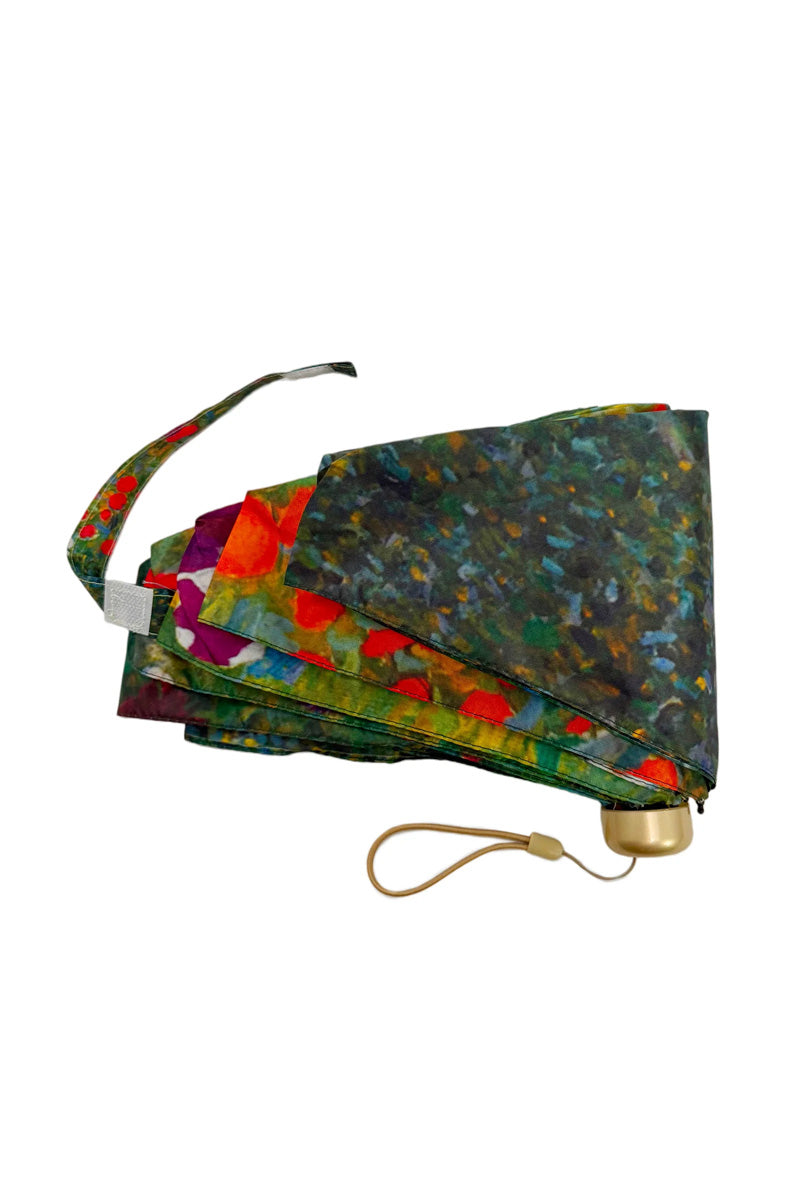 Gustav Klimt Flower Garden Mini Umbrella With Travel Case