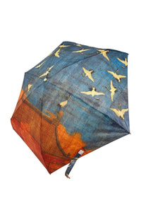 Japanese Cranes Mini Umbrella With Travel Case