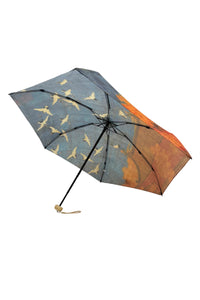 Japanese Cranes Mini Umbrella With Travel Case