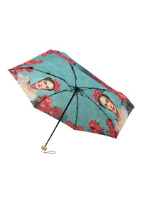 Frida Kahlo Mini Umbrella With Travel Case Mint Green