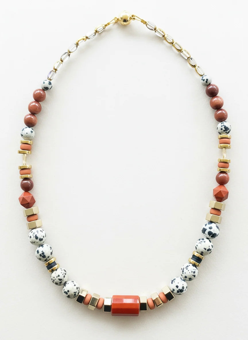 GIST Dalmatian/Jasper/Sandstone Necklace