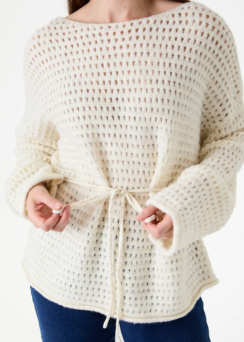 DREAMS Pointelle Sweater Ivory