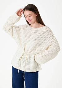 DREAMS Pointelle Sweater Ivory