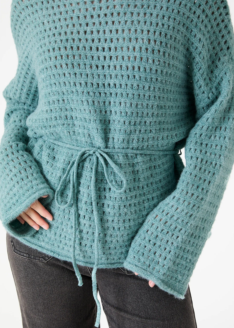 DREAMS Pointelle Sweater Seaspray