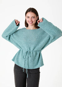 DREAMS Pointelle Sweater Seaspray