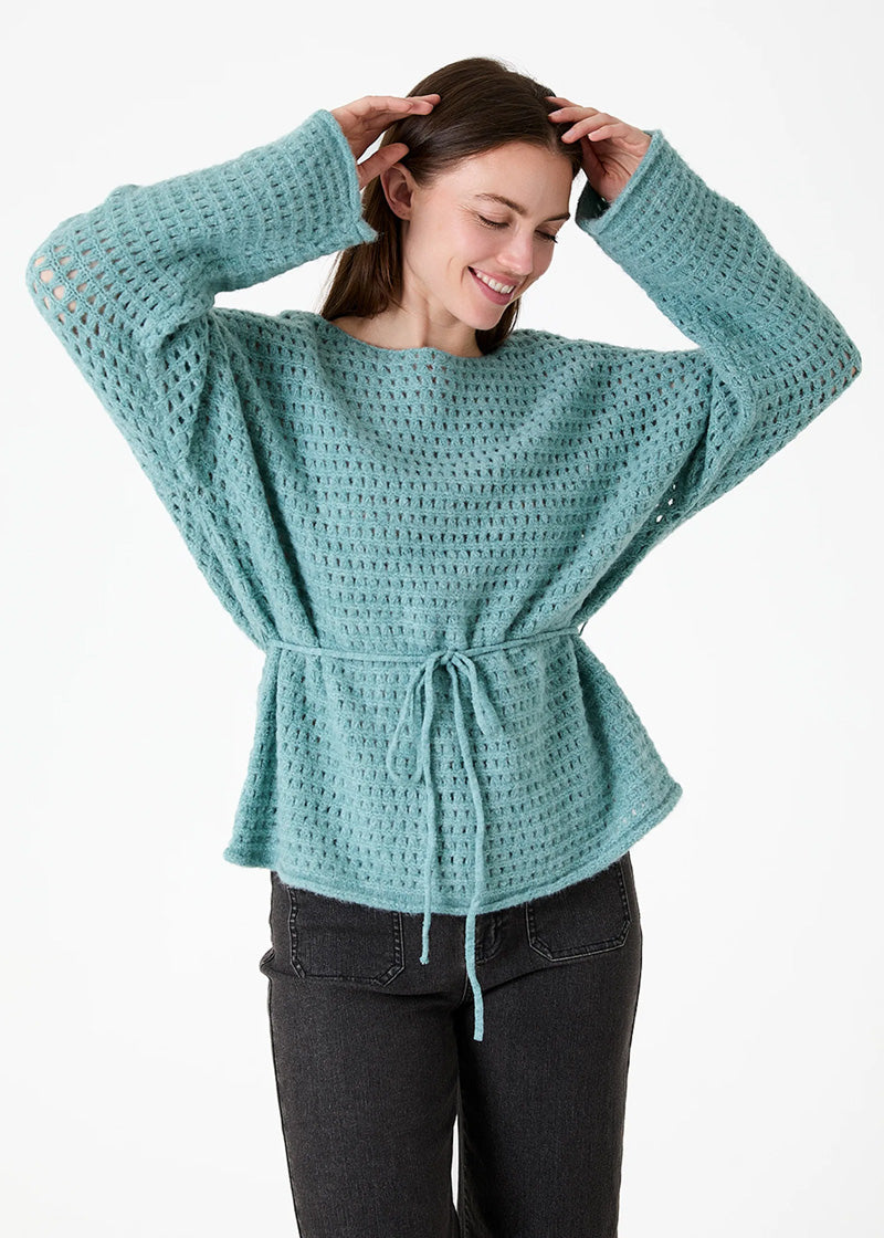 DREAMS Pointelle Sweater Seaspray