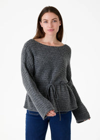 DREAMS Pointelle Sweater Slate Grey