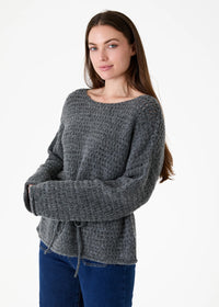 DREAMS Pointelle Sweater Slate Grey