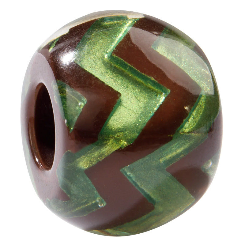 Calitaa Luxury Collection Zigzag Bead Cocoa/Green