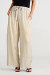 BRAVE & TRUE Astrid Wide Leg Trousers Champagne