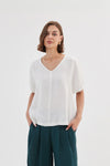 TIRELLI Bishop Sleeve Top White