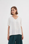 TIRELLI Bishop Sleeve Top White