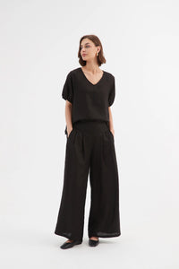 TIRELLI Bishop Sleeve Top Black
