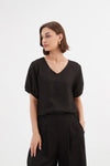 TIRELLI Bishop Sleeve Top Black