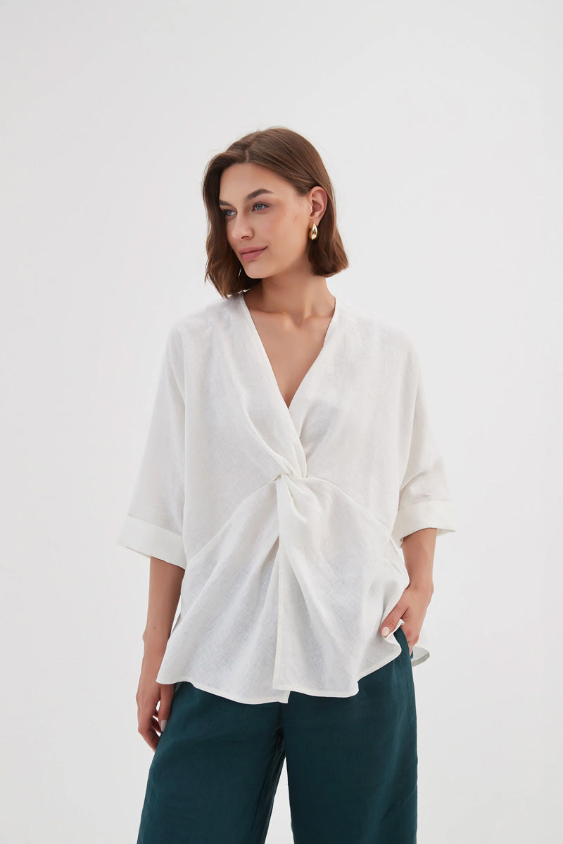 TIRELLI Twist Front Top Ivory