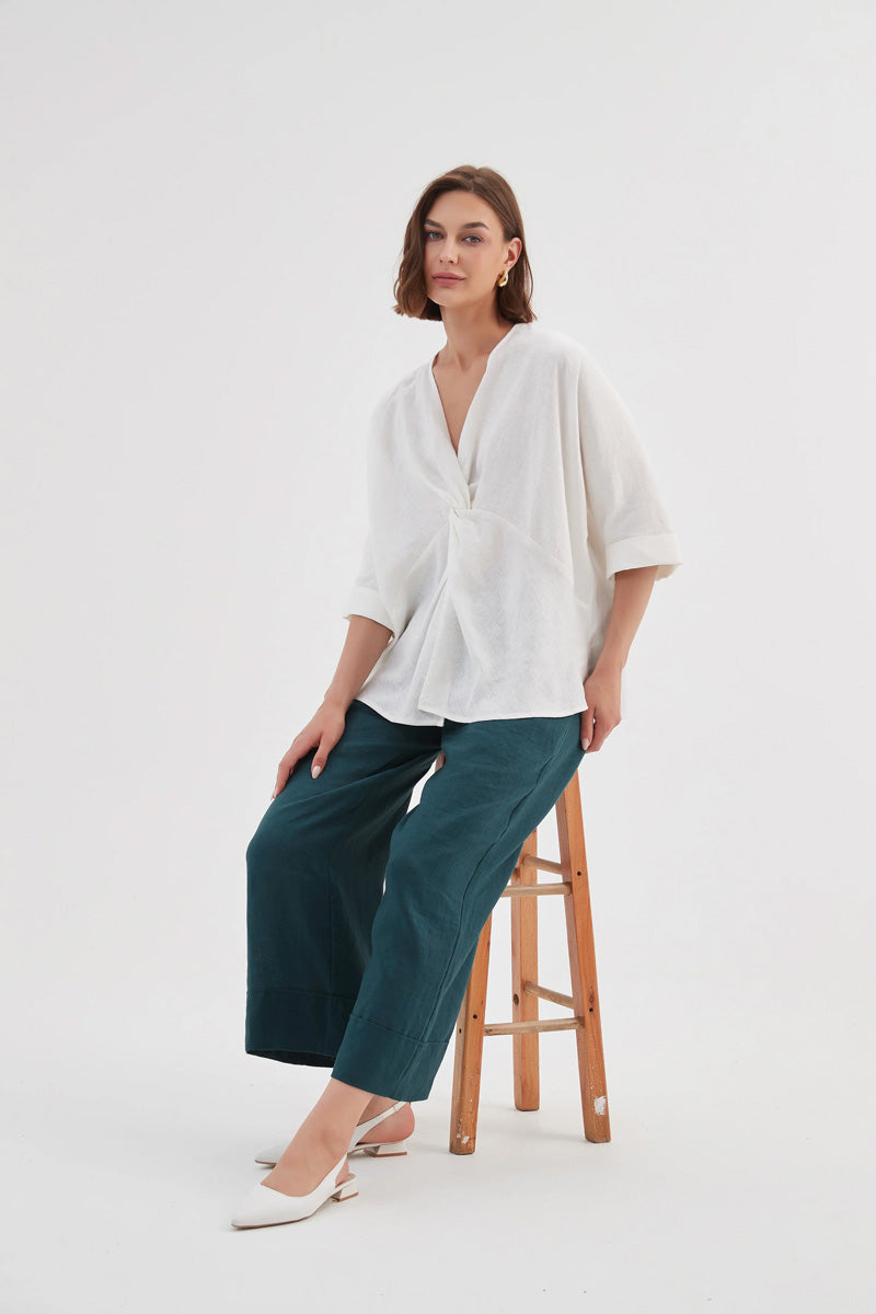 TIRELLI Twist Front Top Ivory