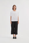 TIRELLI Ruffle Sleeve Top White