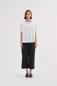 TIRELLI Ruffle Sleeve Top White