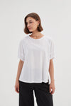 TIRELLI Ruffle Sleeve Top White