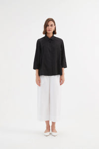 TIRELLI Pin Tuck Shirt Black