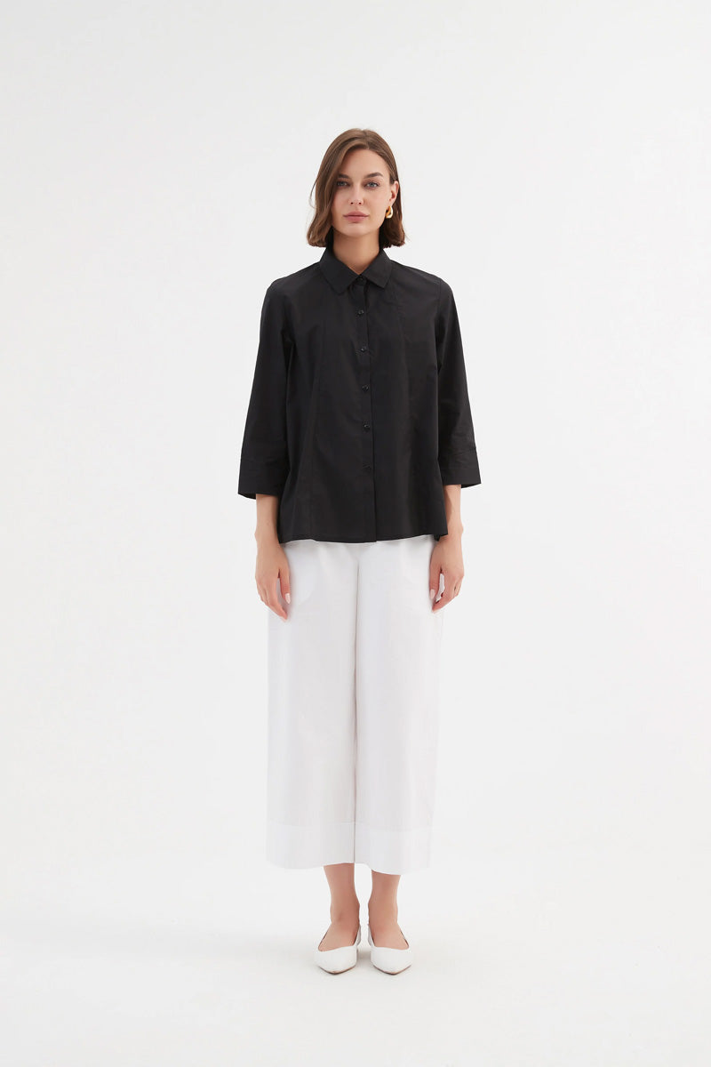 TIRELLI Pin Tuck Shirt Black