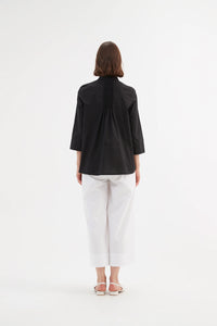 TIRELLI Pin Tuck Shirt Black