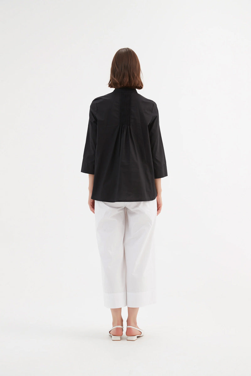 TIRELLI Pin Tuck Shirt Black