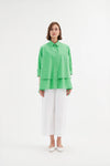 TIRELLI Tiered Front Shirt Soft Green