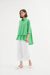 TIRELLI Tiered Front Shirt Soft Green