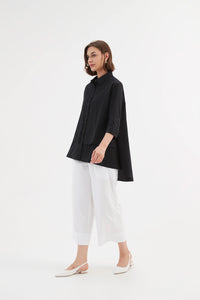 TIRELLI Tiered Front Shirt Black