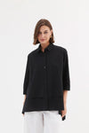 TIRELLI Tiered Front Shirt Black