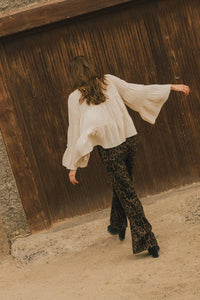 TRAFFIC PEOPLE Edith Trousers Animal Chocolate