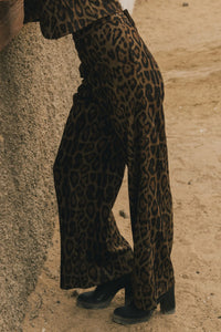 TRAFFIC PEOPLE Edith Trousers Animal Chocolate