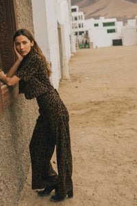 TRAFFIC PEOPLE Edith Trousers Animal Chocolate
