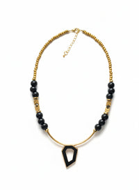 GIST Hematite Necklace Seed Bead Black/Gold