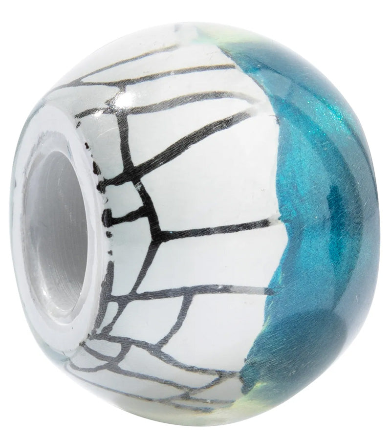 Calitaa Luxury Collection Bead Cracks White/Teal Shimmer