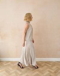 CHALK Gina Satin Skirt Glacier