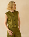 CHALK Sally Waistcoat Avocado SMALL