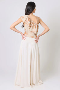 TRAFFIC PEOPLE Aurora Wide Leg Trousers Cream