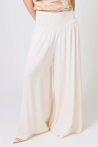 TRAFFIC PEOPLE Aurora Wide Leg Trousers Cream